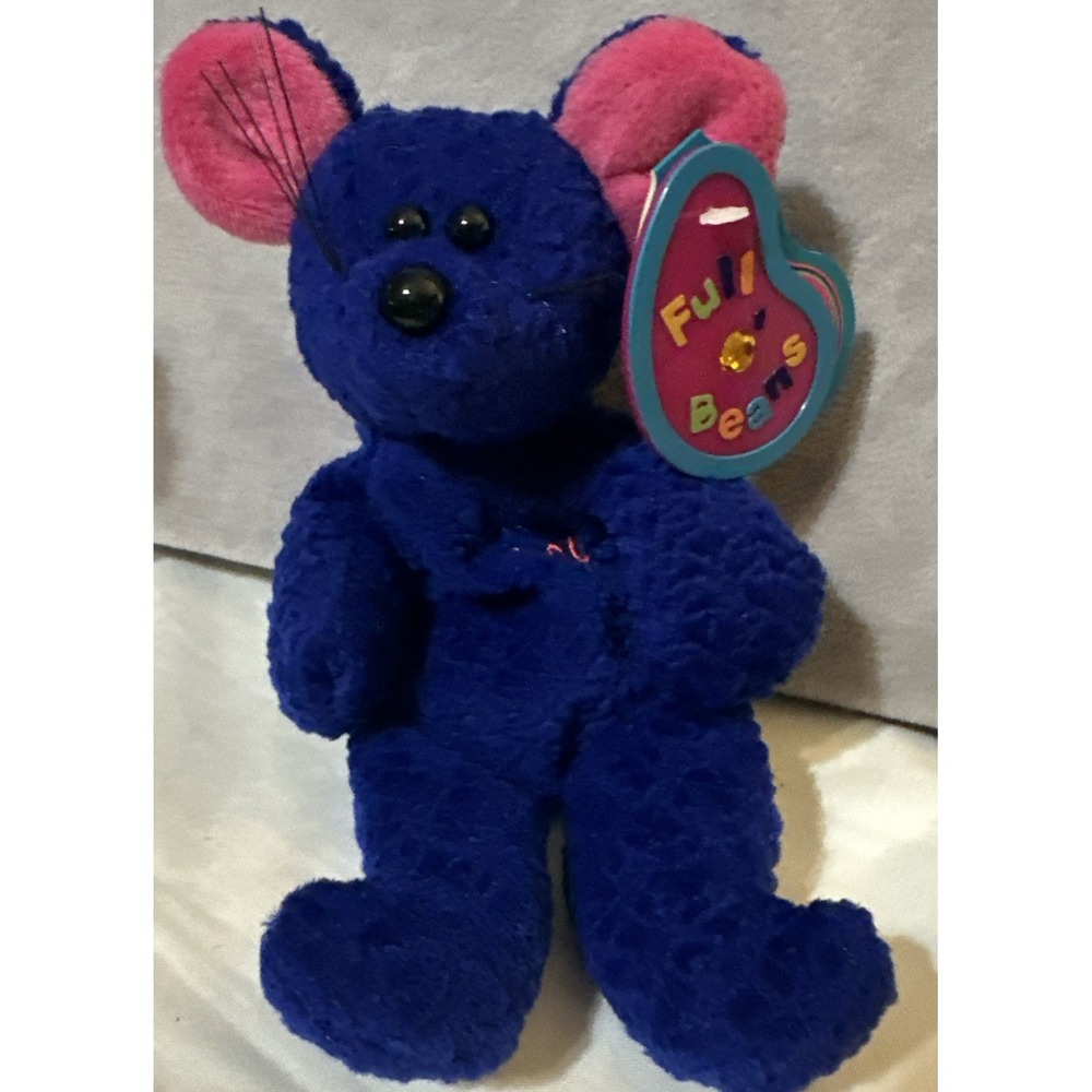 Vintage Avon Full O' Beans Cheesecake the Mouse Beanie Plush NOVEMBER BIRTHSTONE
